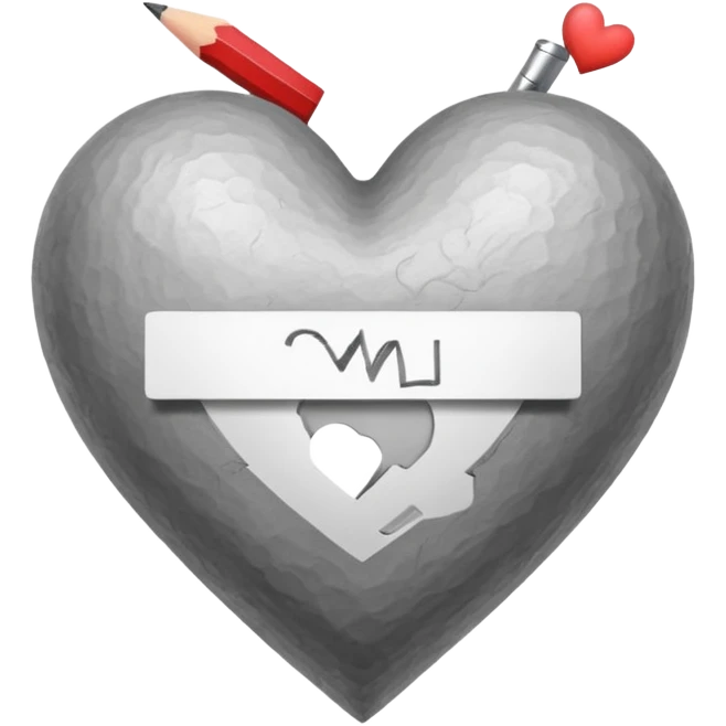 pencil draw heart emoji