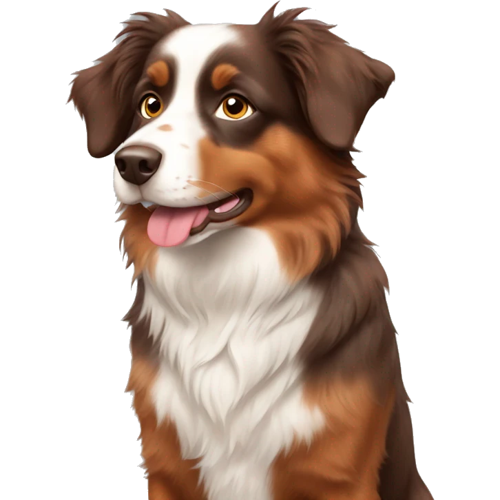 red Australian shepherd emoji