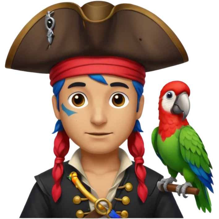 pirate and parrot emoji