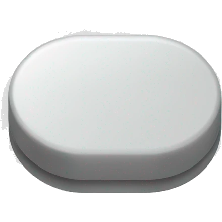 Plain pill tablet scored in the middle with an oblong shape emoji