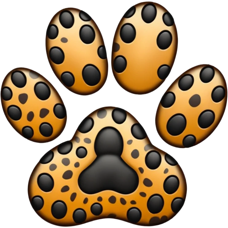 leopard print paw emoji