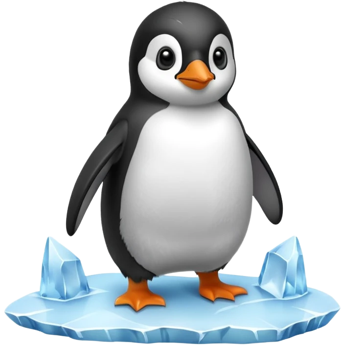 baby penguin on the iceberg emoji