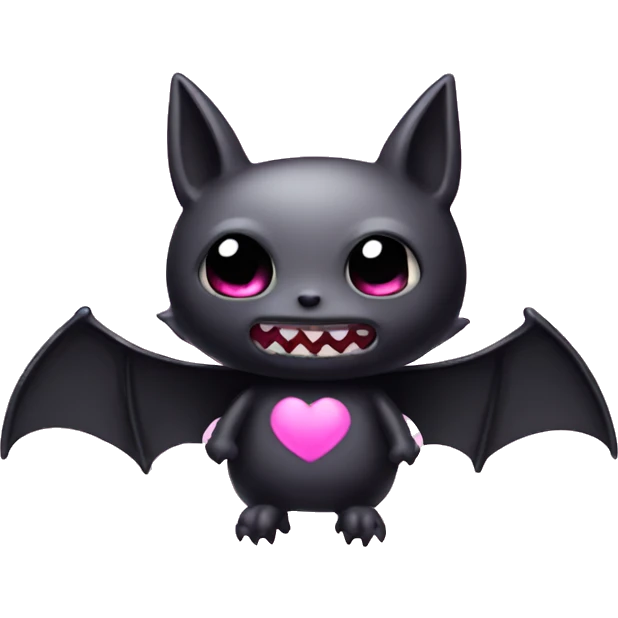 pink goth bat emoji
