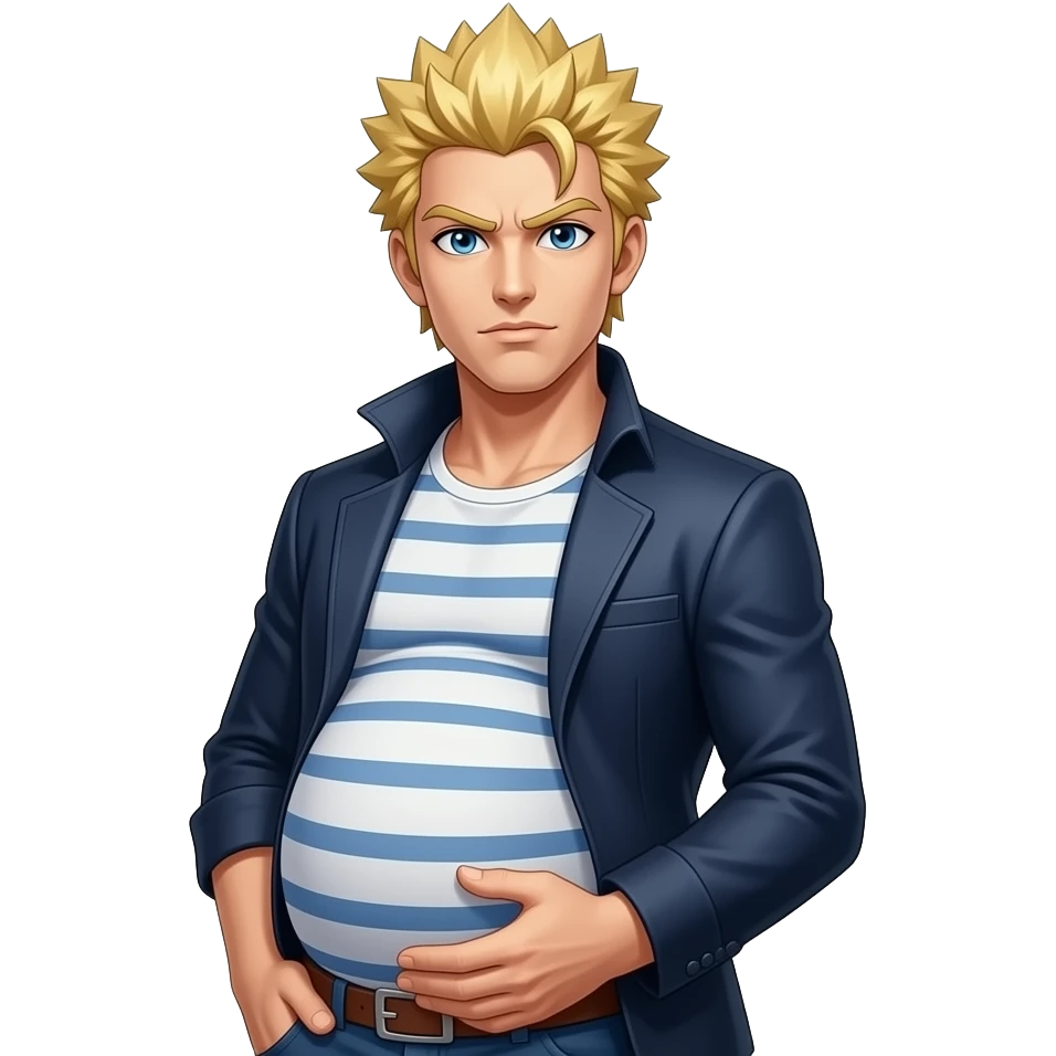 A pregnant man that looks like Dio Brando from Jojo’s Bizzare Adventure emoji