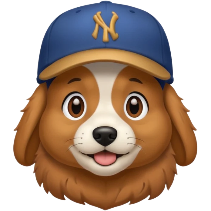 baseball hatted dog emoji
