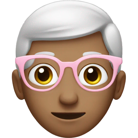 Pale Pink eyeglasses emoji