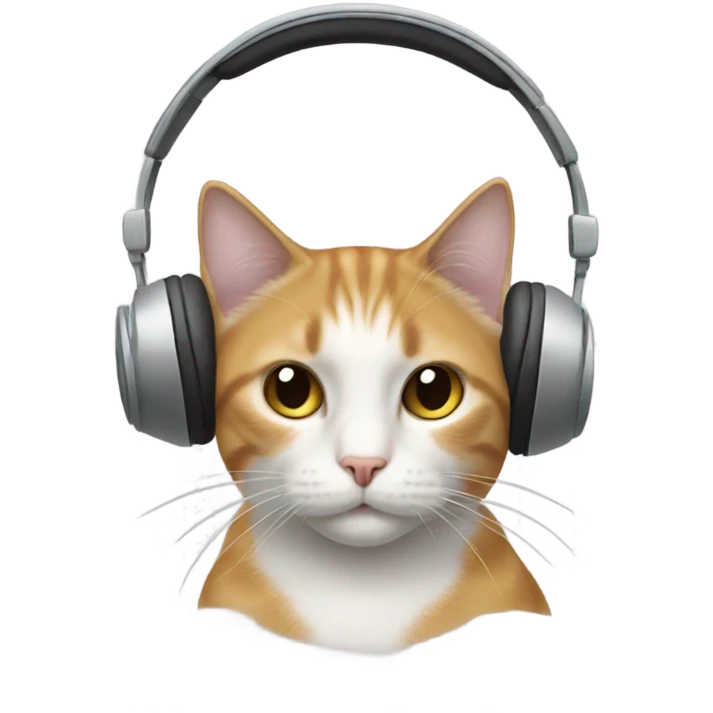 cat with headphones emoji