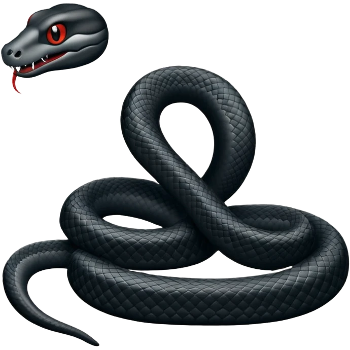 Snake black shadow emoji