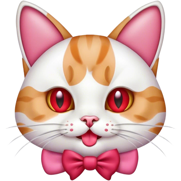 cat with tongue with a bow emoji