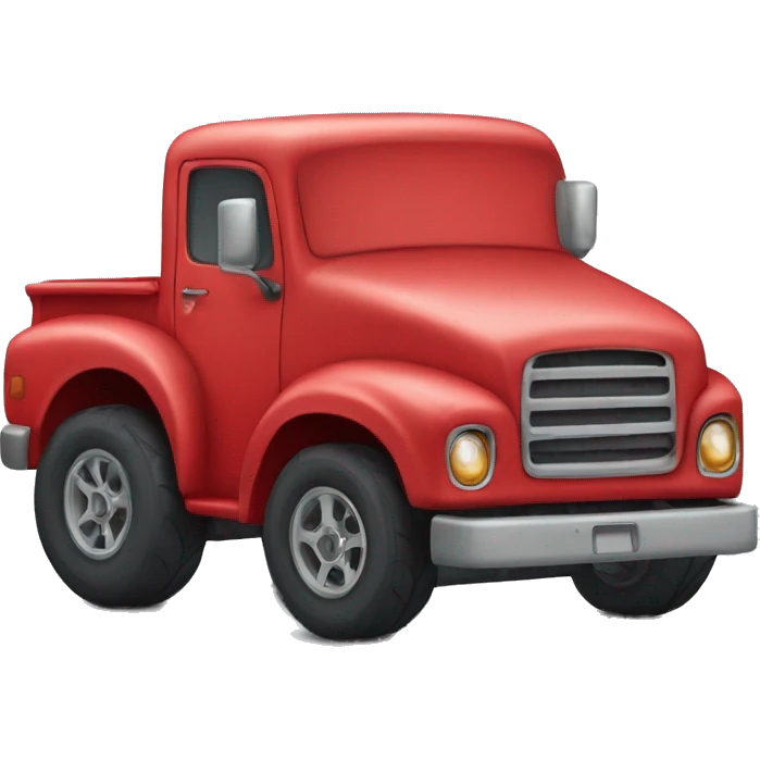 Red truck with big tires emoji