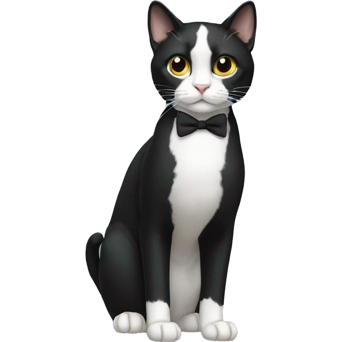Tuxedo Cat Breed Full Body emoji