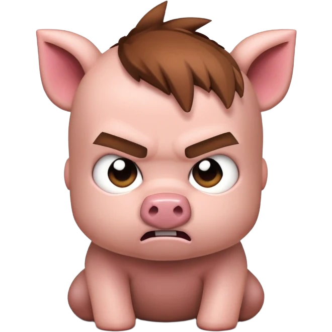 angry Minecraft baby Piglin emoji