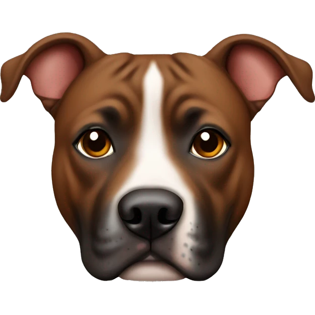 brown staffy  emoji