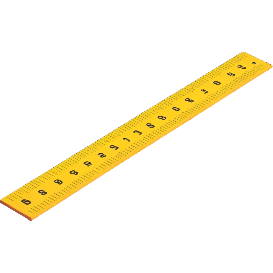measuring ruler in cartoon style with bright colors, perspective composition, high saturation emoji
