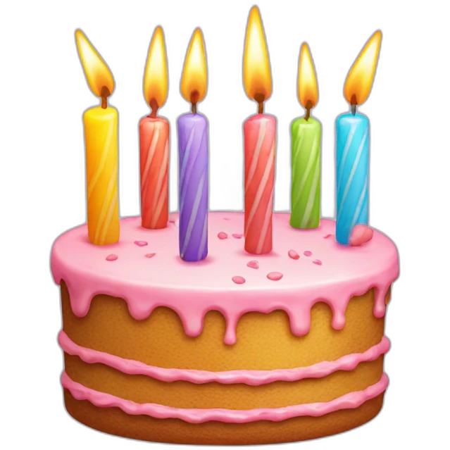 birthday-cake-with-two-candles emoji