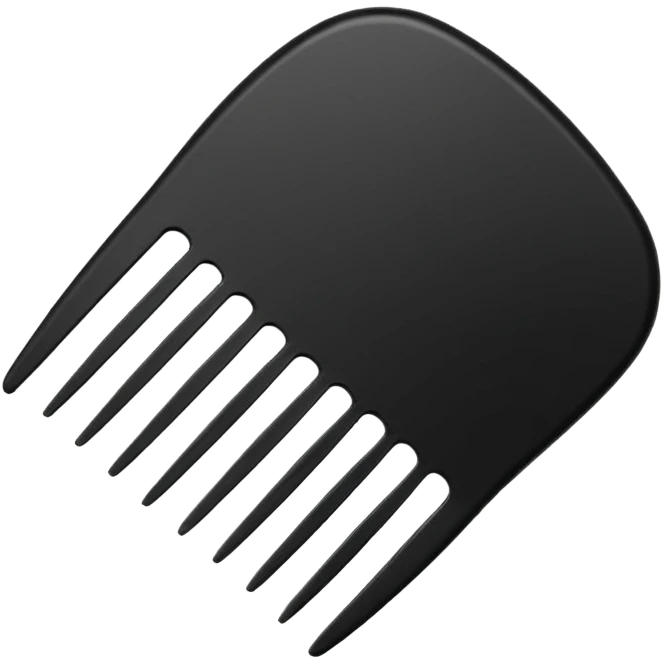 round hair comb emoji