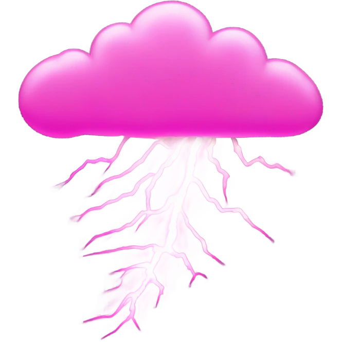 Pink thunderstorm  emoji