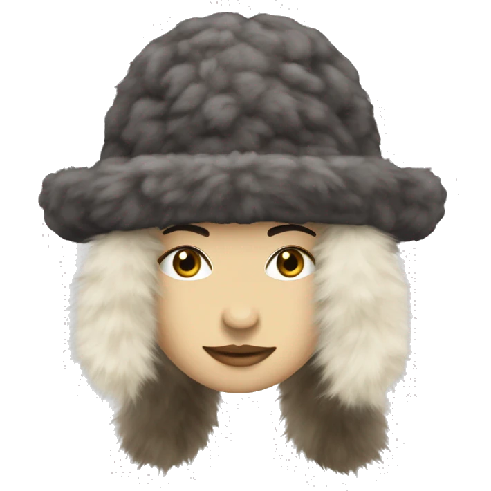pin k fur hat for winter emoji