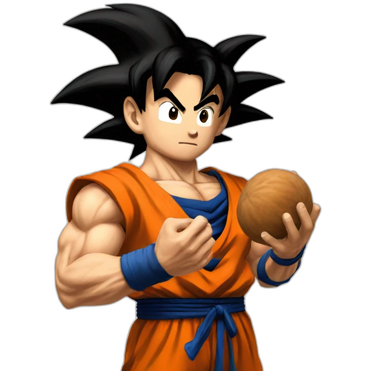 goku holding nuts emoji
