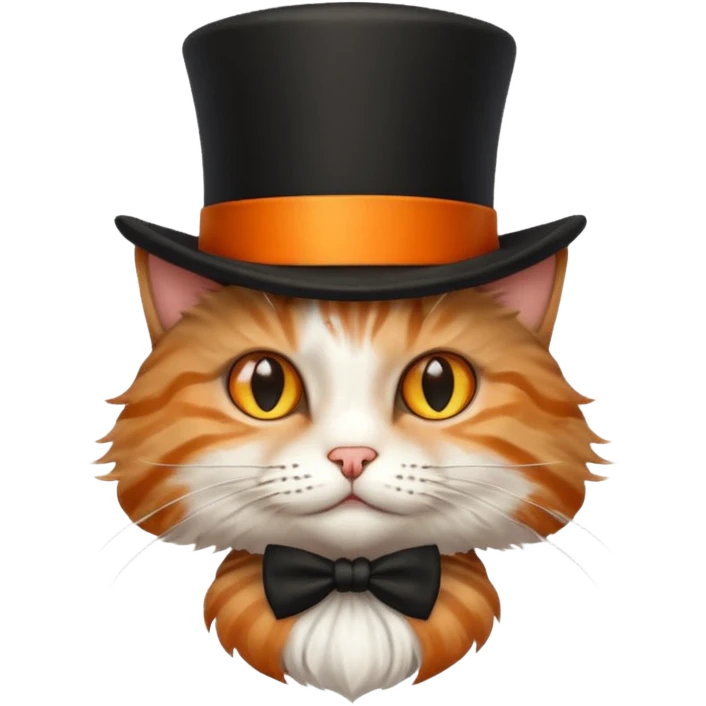 cat wearing a tophat emoji