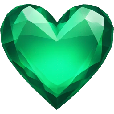 Emerald green plain heart emoji  emoji