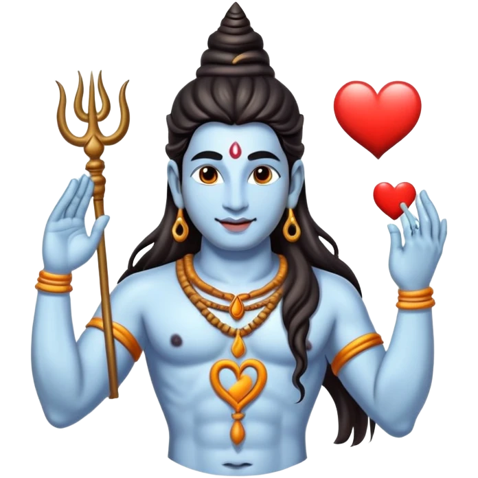 Hindu god shiva sending heart  emoji