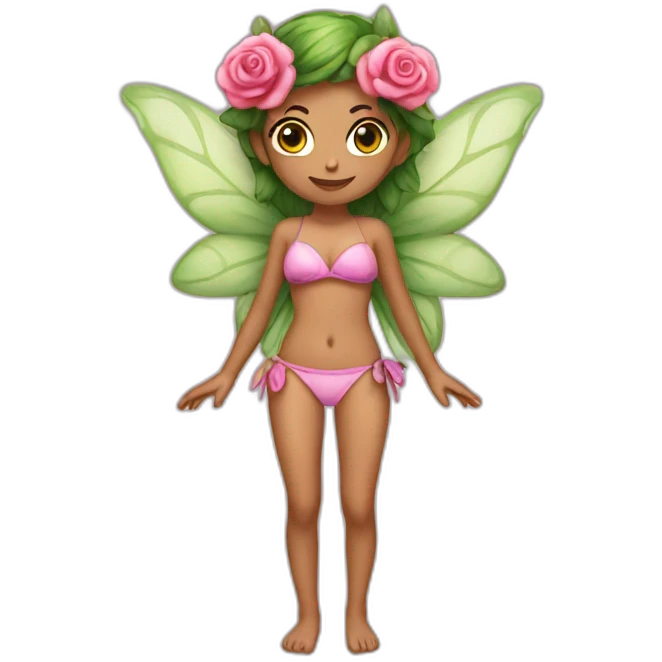 Fairy bikini rose emoji