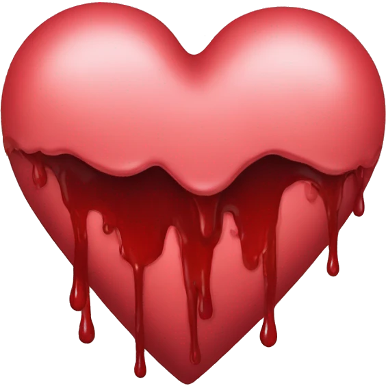 bleeding red heart emoji