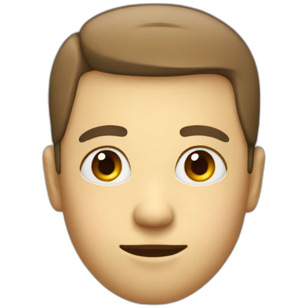 rounded head with very big rounded noze emoji