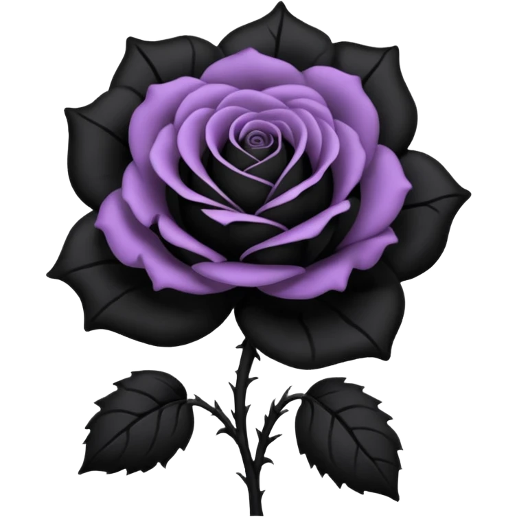pastel goth black rose emoji