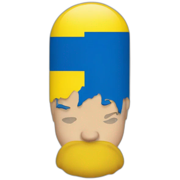 Putin with Ukrainian flag emoji