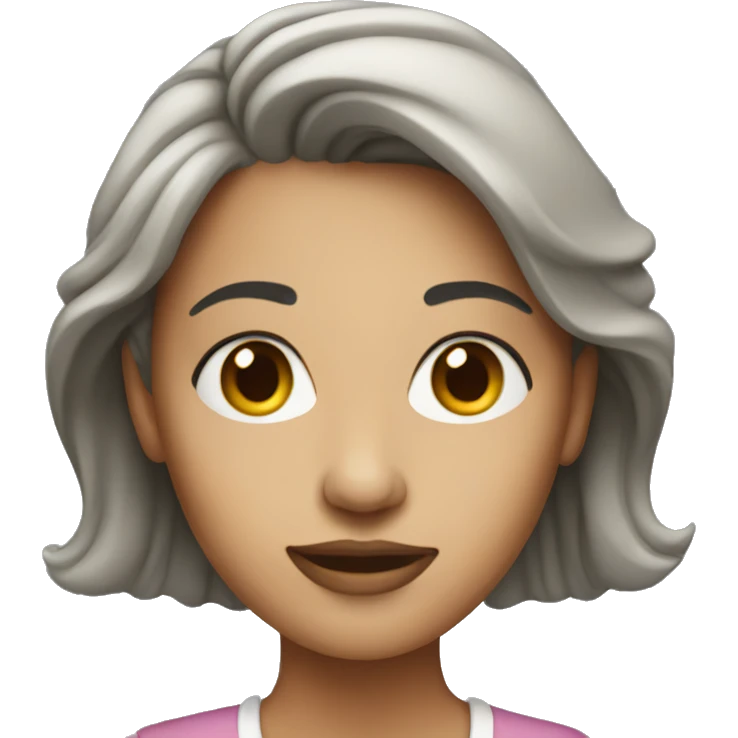 Woman made out of an iphone emoji