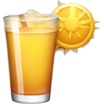 Sun with a drink emoji