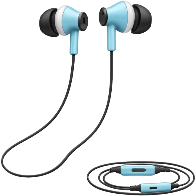 all white earphone 
 emoji
