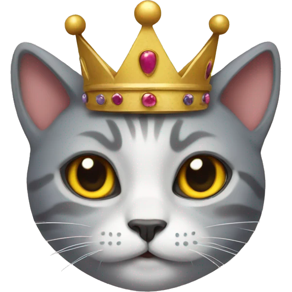 Cat with crown emoji