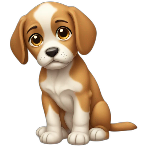 Sad puppy emoji