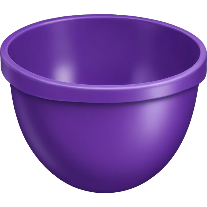 Realistic purple mixing bowl emoji