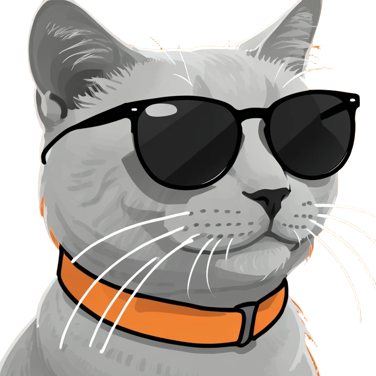 Cat with sunglasses emoji