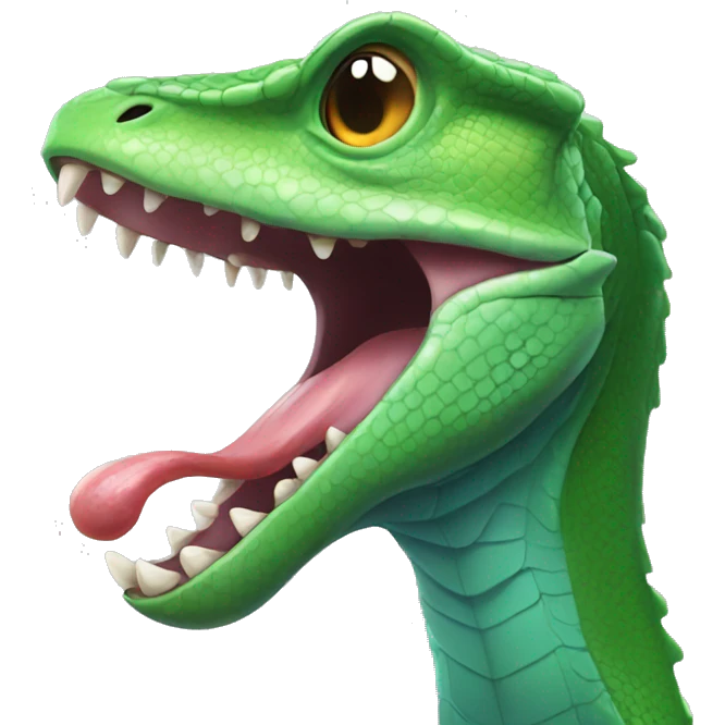 lizard tongue out emoji