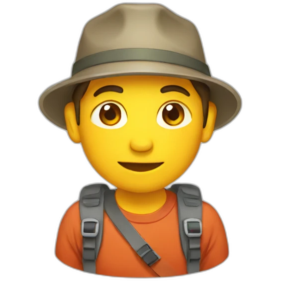 simple flat hiking emoji emoji
