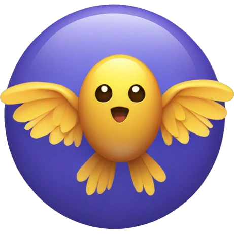 Sphère avec des ailes emoji
