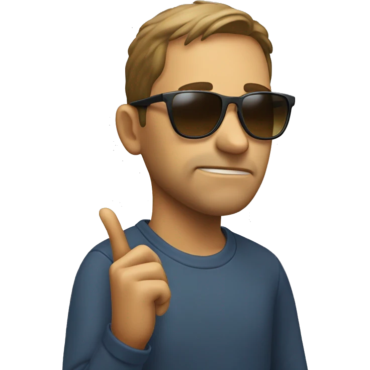 A face pulling down sunglasses in suspicion  emoji