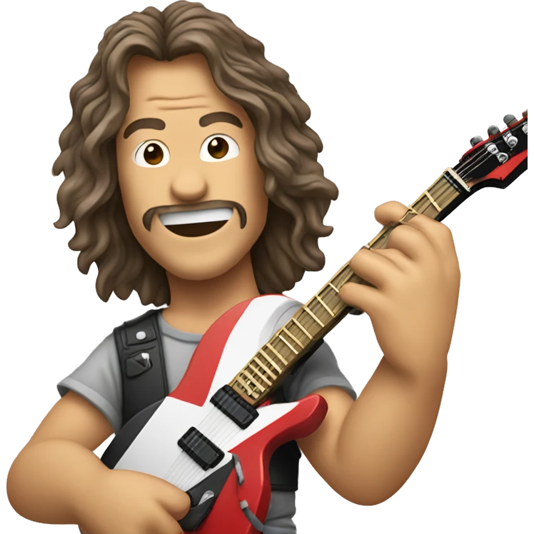Eddie Van Halen holding his guitar emoji