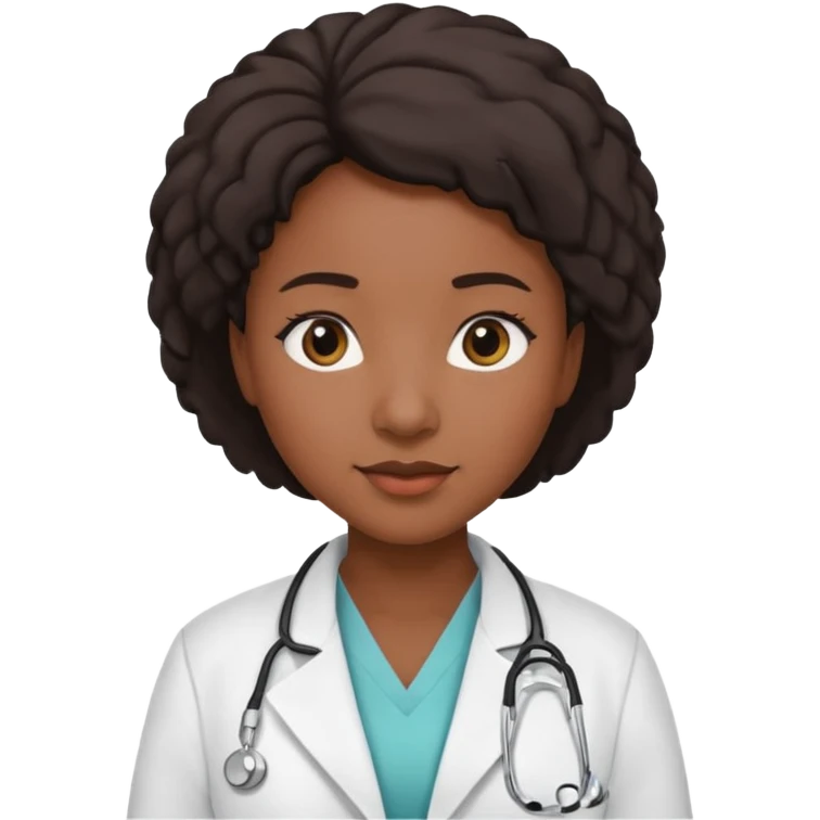 black female physician emoji