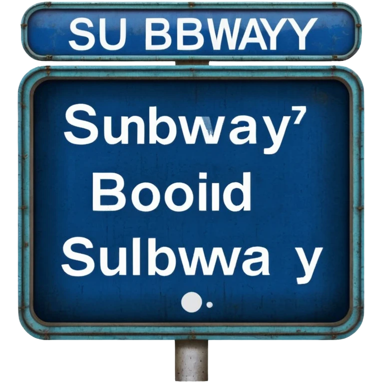 Platform Board – blue text display, Subway Sign. emoji
