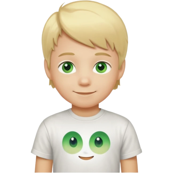 malte blond boy six seve t-shirt gröna ögon crazy emoji