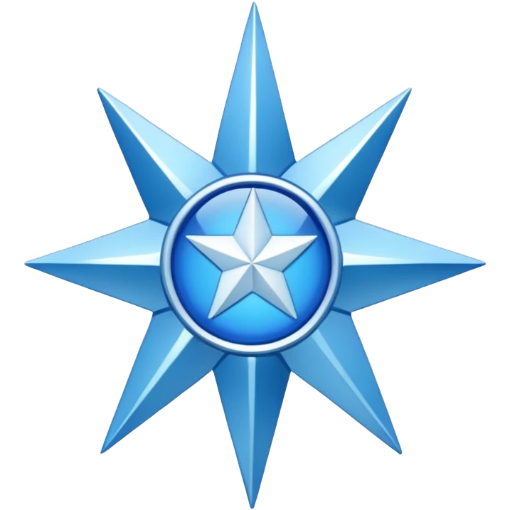 blue verified symbol with white tick in center, 12 corner shape emoji