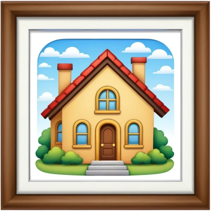 Sad house emoji