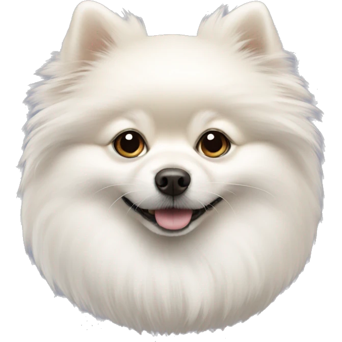White Pomeranian head emoji
