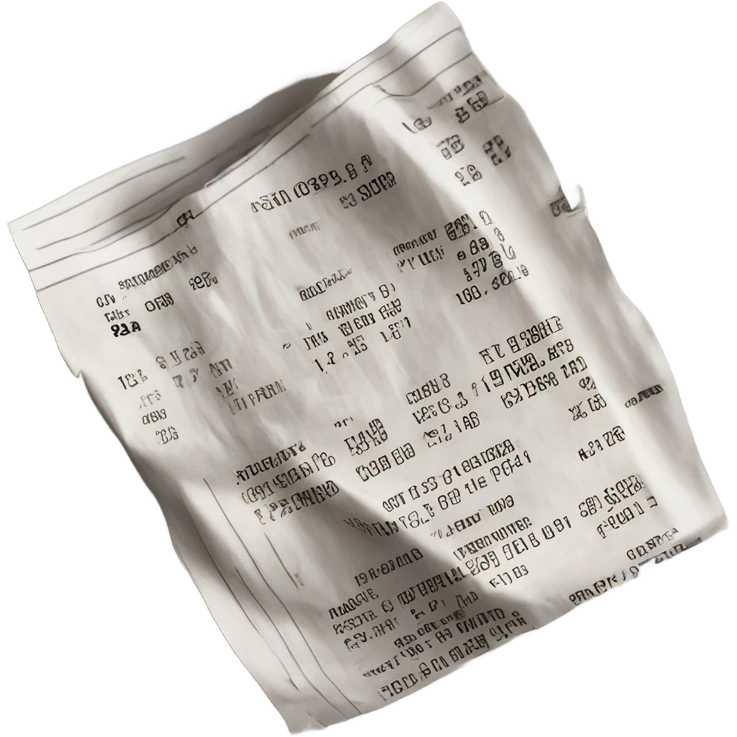 taking picture of a receipt emoji